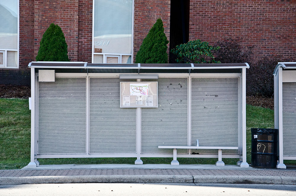 System Map in Bus Stop Shelter